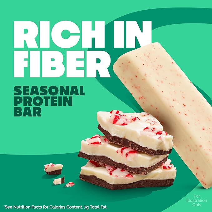 Quest Nutrition Peppermint Bark Protein Bar 21g Protein 4g Net Carb 1g Sugar Gluten Free 12 Count