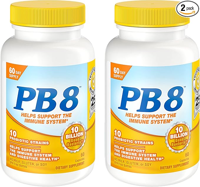 Nutrition Now PB 8 Probiotic Immune Support Supplement 60 Count (120 Count)