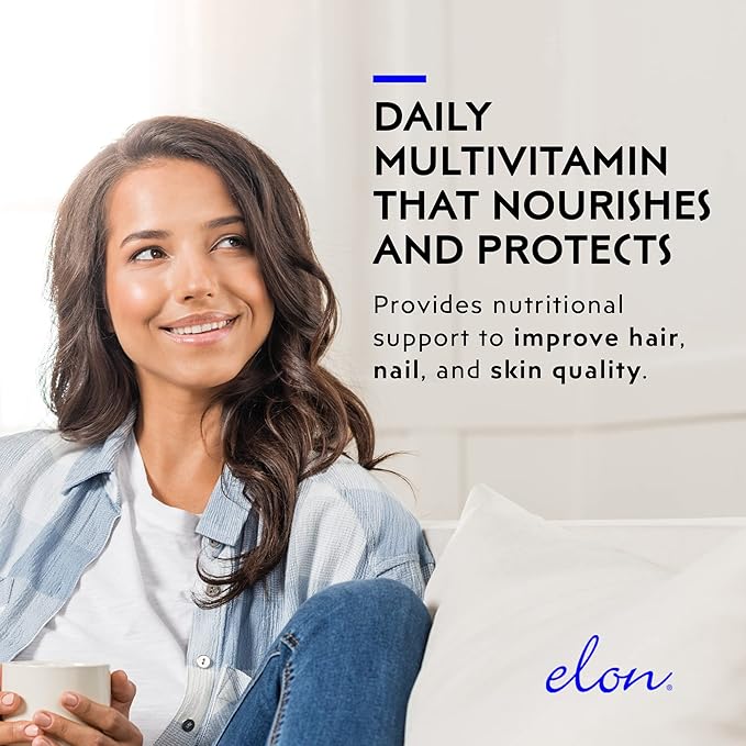 Elon Matrix 5000 Complete Multivitamin — Skin Hair and Nail Growth Vitamins — Healthy Hair Growth Vitamins for Women &amp Men — 5000Mcg Biotin Supplement (60 Day Supply)