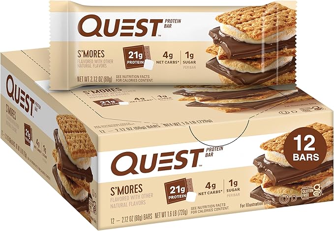 Quest Nutrition Apple Pie Protein Bar 20g Protein 4g Net Carbs 2g Sugar Gluten Free &amp Lemon Cake Protein Bars High Protein Low Carb Gluten Free Keto Friendly 12 Coun