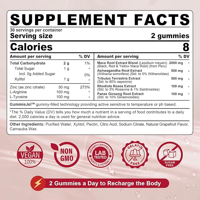 2 Pack Turmeric Ginger Gummies + 1Pack Maca Filled Gummies