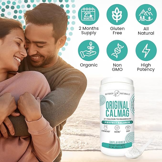 High Absorption 2:1 CalMag Calcium Magnesium Citrate Supplement Calcium Gluconate Powder Supports Stress Relief Sleep &amp Bone Strength Mineral Drink Unflavored 16.5 oz (Pack of 1)