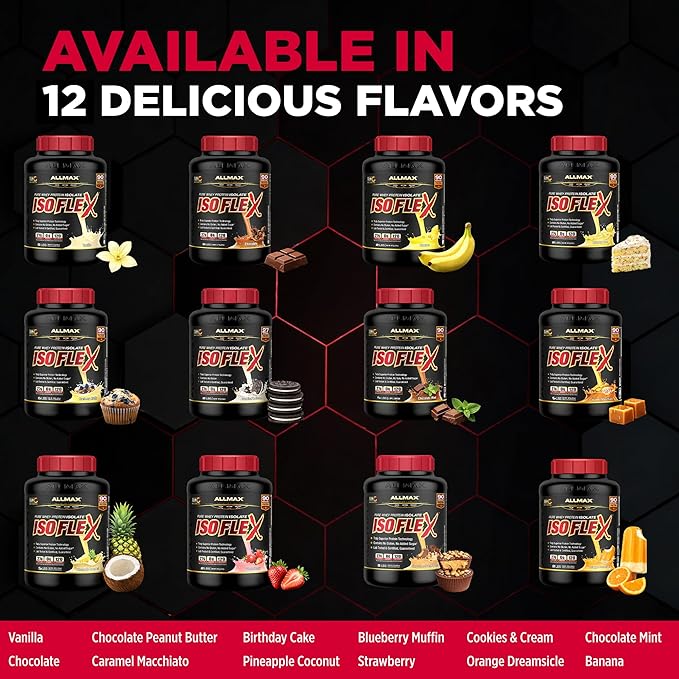 ALLMAX ISOFLEX Pure Whey Isolate Protein Powder - Gluten Free Low Lactose Sugar-Free - High-Protein Clean Keto-Friendly for Pre Post Workout Supplement for Women and Men | Caramel Macchiato 2lb