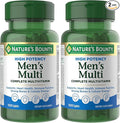 Nature’s Bounty High Potency Men’s Complete Multivitamin Daily Men’s Health Vitamin for Heart Health and Immune Support Men's Multivitamin for Strong Bones Overall Health and Wellness 100 Capsules