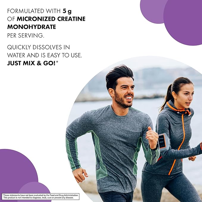 BlueBonnet Nutrition Micronized Creatine Monohydrate 5 g – Supports Lean Muscle Mass* - Non-GMO Vegan Kosher Certified Gluten-Free Soy-Free Milk-Free – Unflavored 10.58 OZ 60 Servings
