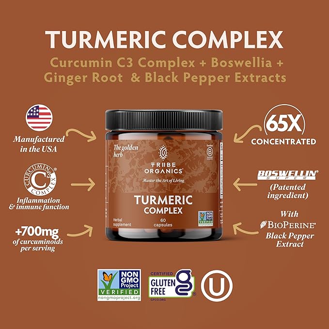 Recovery Trio 120 - KSM-66 Ashwagandha + Turmeric Curcumin C3 Complex + Boswellia Complex - Boost Immunity Joint Support Reduces Pain