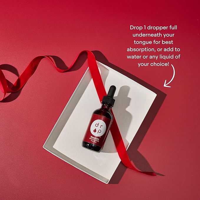 Vitamin B12 2500 mcg 2 oz Liquid Drops for Energy Production Nervous System Health - No Artificial Preservatives Non-GMO Gluten Free Vegan-Friendly
