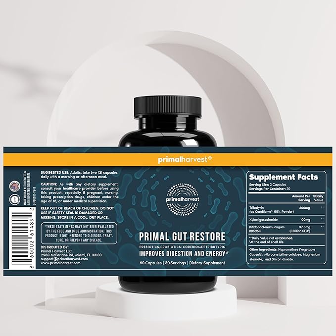 Primal Harvest Daily Two-Step Routine | Ashwagandha + Gut Restore | 2 Pack | 30 Day Supply