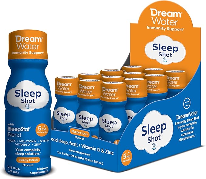 Dream Water: Sleep Aid &amp Immunity Support - Sleepy Citrus - 12 ct