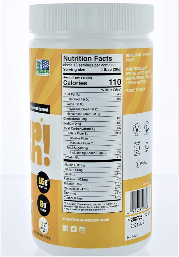 Manitoba Harvest Hemp Protein Powder 2 Pack