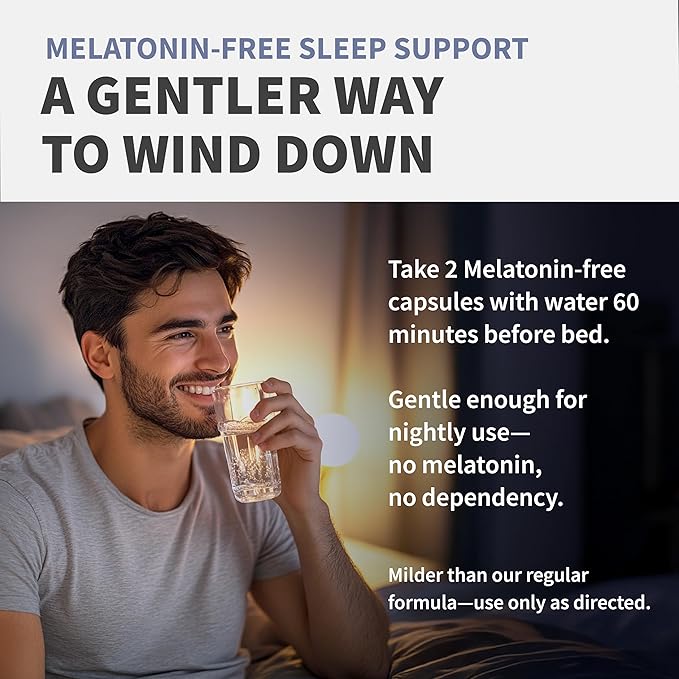 12-in-1 Sleep Support Capsules - Melatonin-Free Non-Habit Forming Sleep Supplement with a Balanced Blend of Magnesium Ashwagandha L-Tryptophan Valerian Root GABA 5-HTP (90 Capsules Pack of 2)