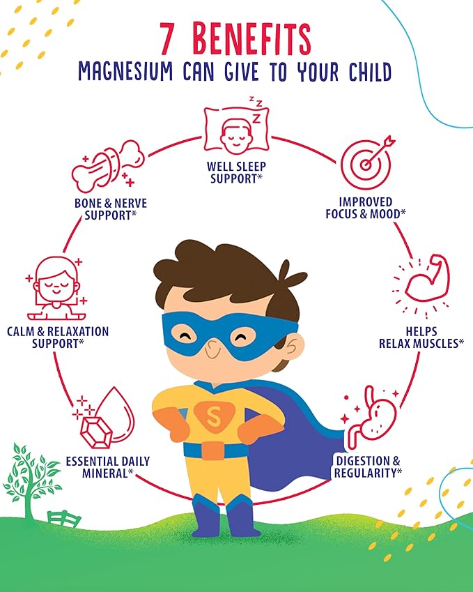 SUNNY SAM Iron Gummies for Kids &amp Magnesium Gummies for Kids &amp Adults - 500mg - Calm Magnesium Chews - Magnesium Citrate Chewable Supplement for Mood &amp Muscle Support