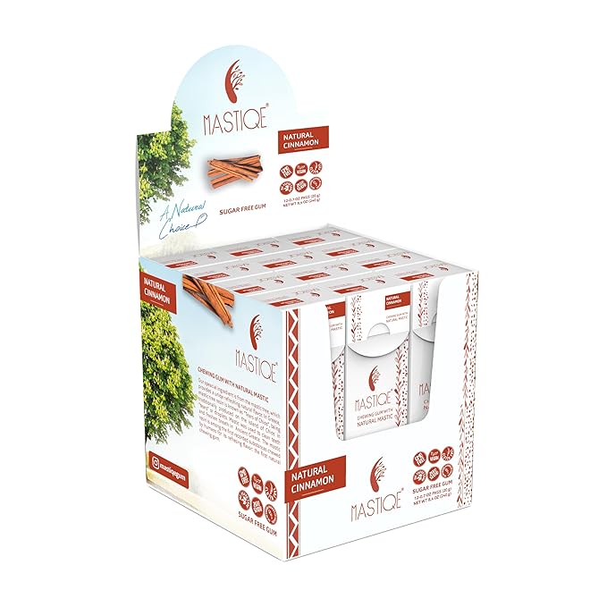 Mastiqe Sugar Free Hard Chewing Gum with Natural Mastic (Cinnamon)