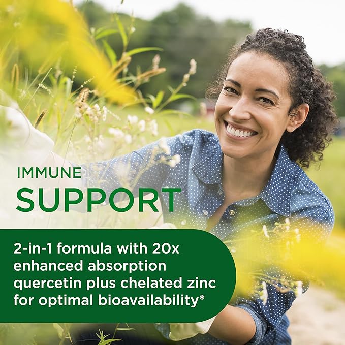 EMERALD LABS Quercetin Phytosome Plus - Vegan Antioxidant &amp Immune Support Supplement - Contains Quercetin &amp Zinc - 60 Vegetable Capsules (60-Day Supply)