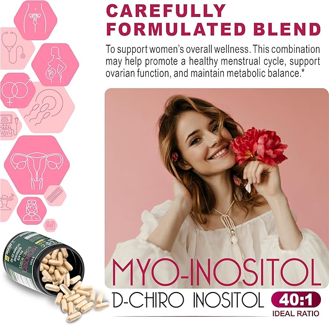 Bundle 2-Pack 60 Count 7in1 Turmeric Curcumin Supplement &amp 6in1 Myo-inositol &amp D-Chiro Inositol Supplement for Women 120 Count - Digestion Heart &amp Overall Health