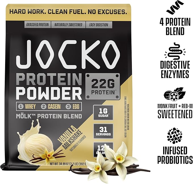 Jocko Fuel Protein 2 Pack Bundle - Jocko Mölk Chocolate + Vanilla (2 Flavors) (2lb Each)