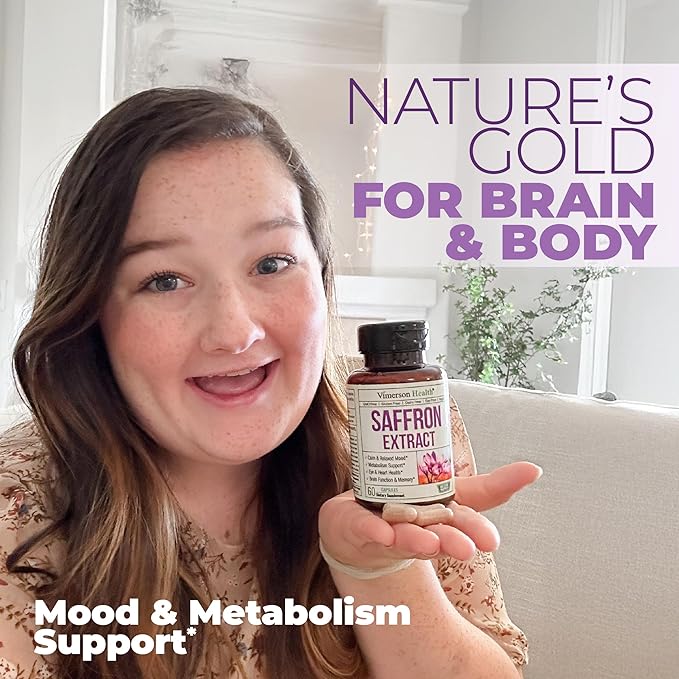 Saffron Mood &amp Eye Support + Turmeric Curcumin – Antioxidant Joint &amp Cognitive Wellness Bundle