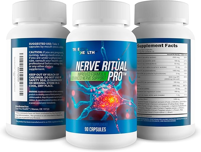 Nerve Ritual Pro - Neuropathy &amp Memory Nerve Support - Our Best Nerve Regen &amp Memory Supplement - Complex B12 Nerve Relief Ritual &amp Brain Ritual Memory Support - Presgera Nerve Alive Ritua
