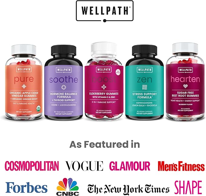 WellPath Soothe Cortisol Manager - Cortisol Supplements for Women with KSM-66® Ashwagandha &amp L-Theanine - Stress Support Detox - 11-in-1 Complex Vegan Made in USA Non-GMO 60 Ct