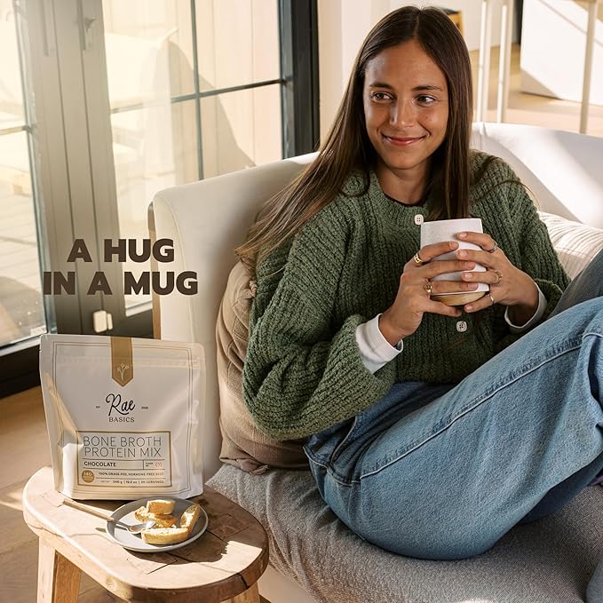 Bone Broth Protein Powder Grass Fed Collagen with 14g Complete Protein per Serving Gluten Free Keto &amp Dairy Free Organic &amp Clean Ingredients No Added Sugar Chocolate 12 Servings