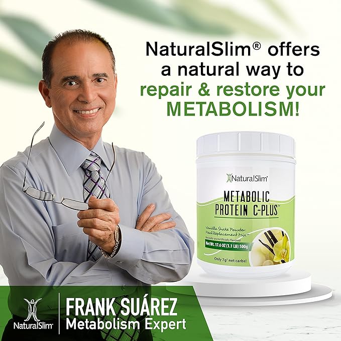 Metabolic Protein C-Plus Whey Protein Powder &amp Shake Meal Replacement with Vitamin C L-Glutamine &amp Digestive Enzymes Low Carb Protein Drink Support Metabolism Energy &amp Gut health 1.1