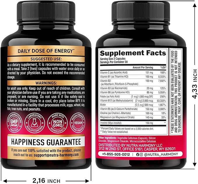 NUTRAHARMONY Vitamin B Complex &amp Ceylon Cinnamon Capsules