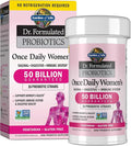 Garden of Life Once Daily Dr. Formulated Probiotics for Women 50 Billion CFU 16 Probiotic Strains with Organic Prebiotics for Digestive Vaginal &amp Immune Health Dairy Free Shelf Stable 30 Capsul