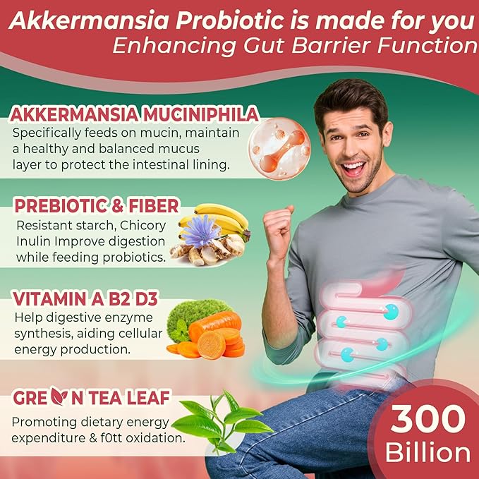 Akkermansia Probiotics Gummies for Metabolism Digestive &amp Gut Health+Kids Brain Gummies for Focus &amp Attention Cognitive Function Vision &amp Energy