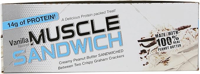 Muscle Foods Muscle Sandwich Peanut Butter Vanilla 12-Count Net wt.2.0 oz