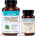 NatureWise [1] Oral Probiotics - Chewable Sugar-Free Mint Tablet - 50 Count[50-Day Supply] + [1] Magnesium Glycinate 625mg - Chelated Magnesium - 30 Capsules[30-Day Supply]