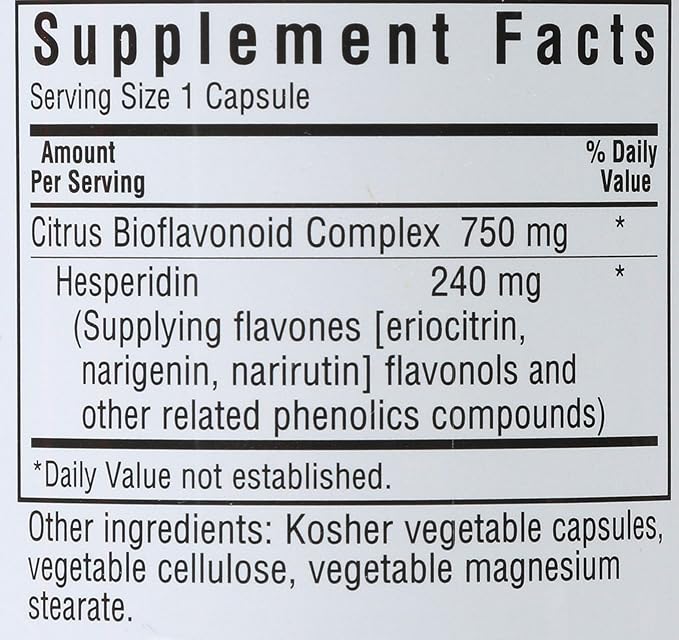 Bluebonnet Nutrition Bioflavonoids 750mg Citrus 90 Vegg Capsules