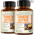 Saffron Supplements – 89mg Saffron Extract 1000mg Turmeric Curcumin Ceylon Cinnamon &amp Cardamom – Daily Mood Joint &amp Metabolic Support – Joint Supplements for Women &amp Men – 60 Capsules