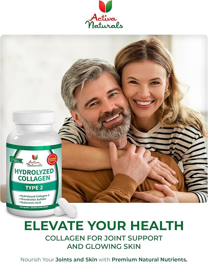 Collagen Type 2 with Chondroitin &amp Hyaluronic Acid + Chanca Piedra Capsules – Skin Hair &amp Nail Care Herbal Wellness Gallbladder &amp Kidney Support 120 Vegetable Capsules for Daily Use
