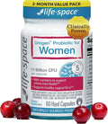 Life-Space Urogen Probiotics for Women Probiotics+Cranberry 2 Month Serving Women's Probiotic for PH Balance Urinary Tract Digestive &amp Immune Health Lactobacillus reuteri Non-GMO 60 Ct