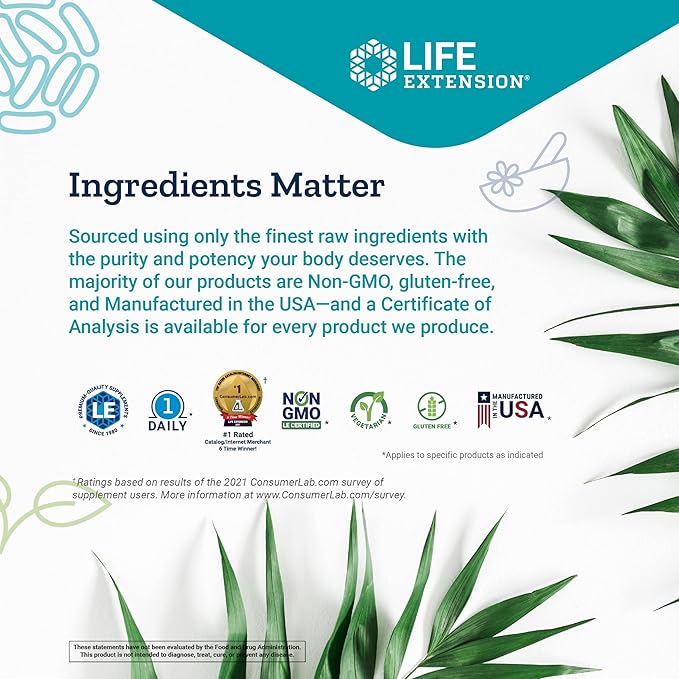 Life Extension Optimized Ashwagandha 150 Veg Caps - Non-GMO Gluten Free Vegetarian Capsules