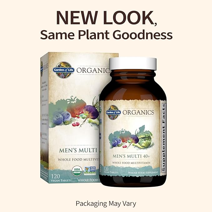 Garden of Life Probiotics &amp Organic Multivitamins for Men's Digestion Immunity &amp Over 40 Health - 216 Capsules &amp 120 Tablets