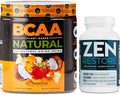 Nutrology Zen Natural Magnesium Supplement (30 Servings) &amp Nutrology BCAA Natural Plant Based BCAA Powder Orange Coconut Flavor (30 Servings)