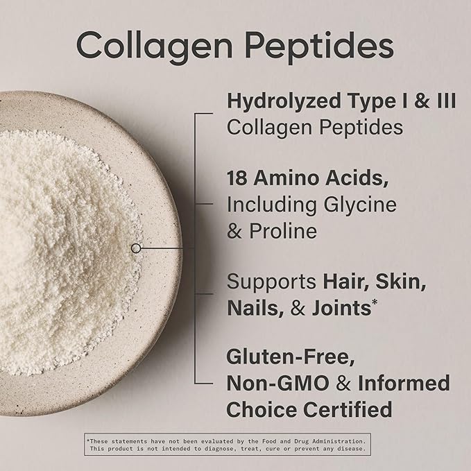 Sports Research Collagen Peptides - Hydrolyzed Type 1 &amp 3 Collagen Powder Protein Supplement for Healthy Skin Nails &amp Joints - Easy Mixing Vital Nutrients &amp Proteins Collagen for Women