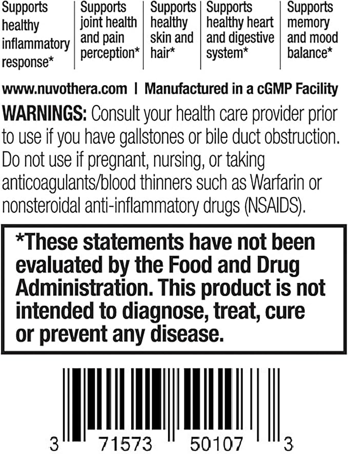 Nuvothera Super-Micronized Turmeric Curcumin Capsules Rapid Absorption Whole Root Non-GMO Skin Gut Health &amp Antioxidants (1 Month Pack (60 Capsules))