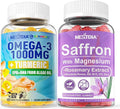 Vegan Omega-3 1000mg + Turmeric Saffron Supplements Gummies