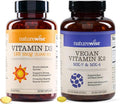 NatureWise Vitamin D3 5000IU (125mg) 360 Count + Vitamin K2 MK-7 100mcg and MK-4 500mcg 90 Count - Bundle for Bone &amp Heart Health - Gluten Free Non-GMO Halal Gelatin- 1 Year Supply