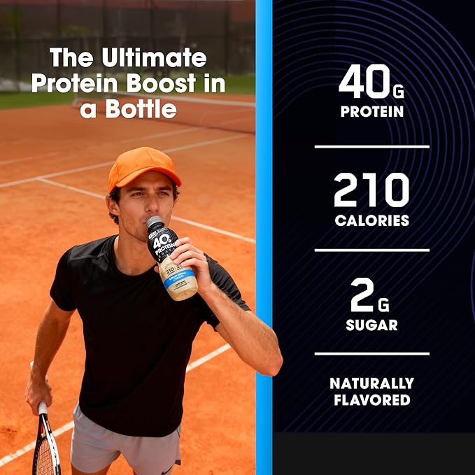 Optimum Nutrition 40g Protein Shake 40g of Protein Naturally Flavored Complete Protein Drink Vanilla 14 Fl Oz 12 Count (Pack of 1) (Packaging May Vary)