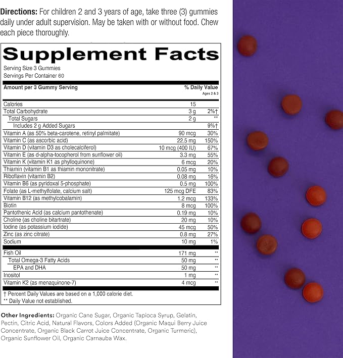 SmartyPants Toddler Multivitamin Gummies: Omega 3 Fish Oil (EPA/DHA) Vitamin D3 C Vitamin B12 B6 &amp Women's Multivitamin Gummies: Omega 3 Fish Oil (EPA/DHA) Methylfolate CoQ10 Vitamin D