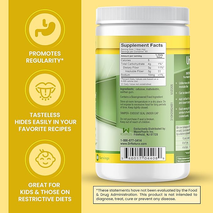 Dr. Natura® Unifiber Natural Fiber Supplement 8.4-Ounce. (Pack of 3)