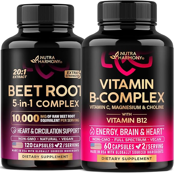 NUTRAHARMONY Vitamin B &amp Beet Root Complex Capsules