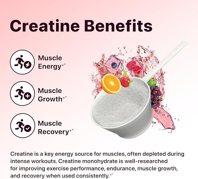 Flat Tummy Pre Workout Powder for Women – Energy Endurance and Muscle Support with 3g Creatine 1.6g Beta-Alanine Electrolytes – Fruit Punch Flavor – 30 Servings