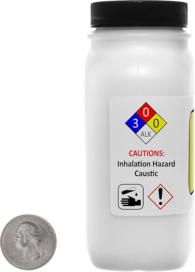 Calcium Hydroxide [Ca(OH)2] 99.9% ACS Grade Powder 8 Oz in Two Space-Saver Bottles