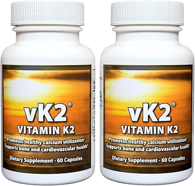 Vitamin Supplement MK-4 + MK-7 – Supports Bone &amp Cardiovascular Health – D3 Companion – 60 Capsules (2)