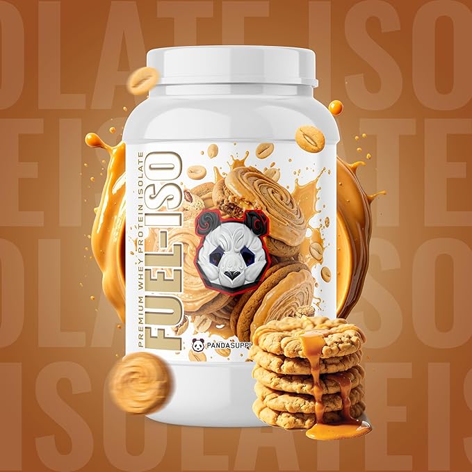 Panda Supps - Panda Fuel ISO Premium 100% Whey Protein Isolate for Men and Women with 25g Protein and 0g Sugar (Peanut Butter Cookie) (25 Servings)