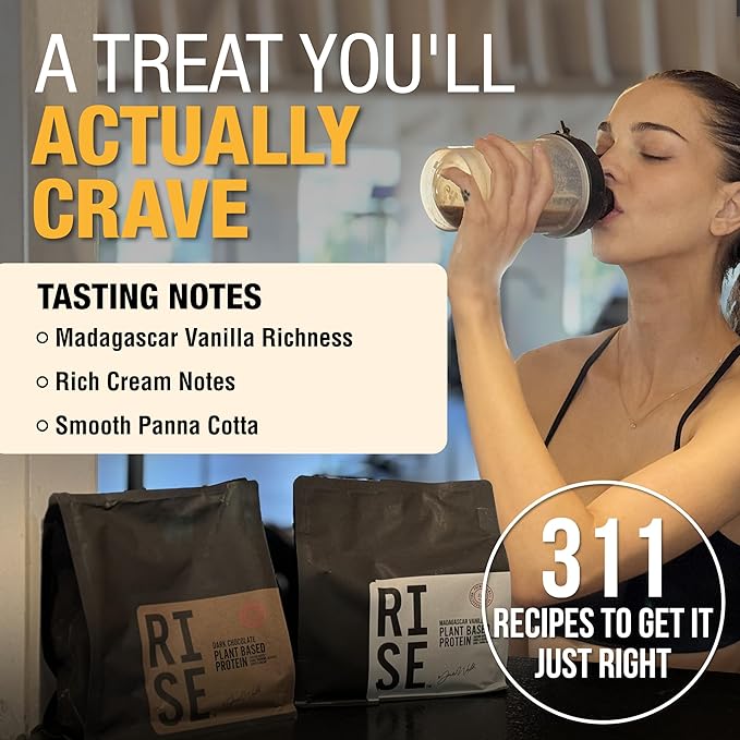 Plant-Based Protein Powder for Men and Women – 30g Complete Plant Protein and 3g Leucine Zero Bloat Delicious Taste and Smooth Texture Madagascar Vanilla 15 Servings - Scoop Not Included
